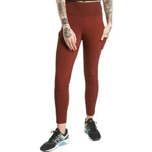 Athleta Trekkie Hybrid Crop Tight Legging Pocket Ripstop High Cognac Brown 6
